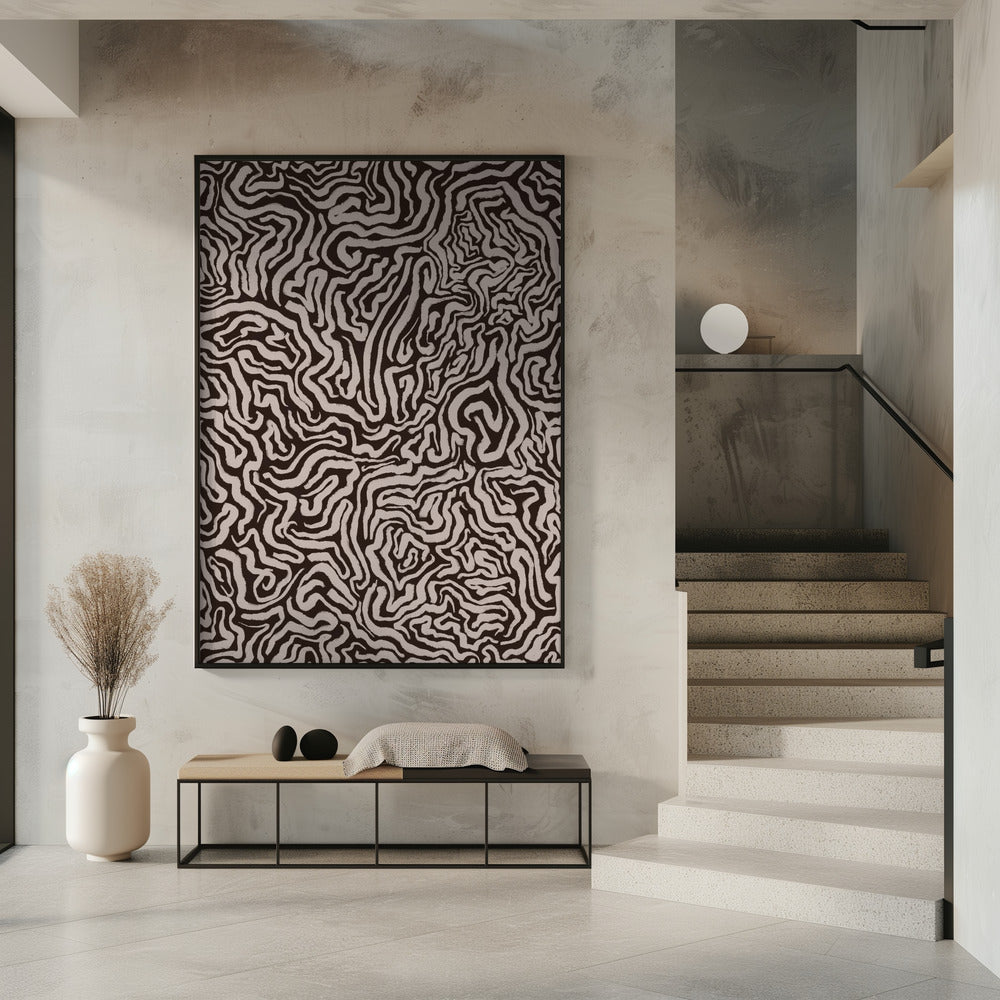Abstrakte Labyrinthlinien | Poster