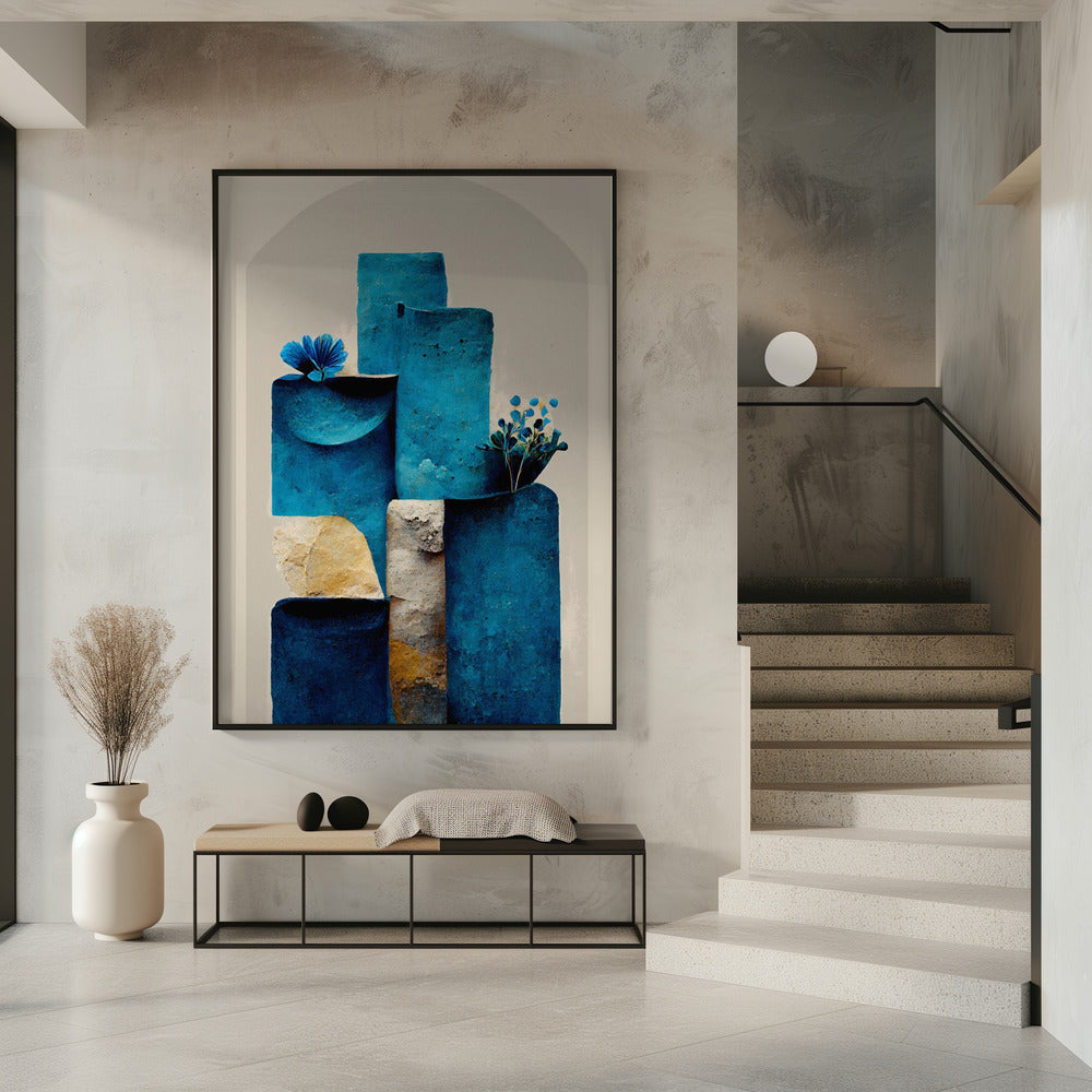 Blaue Elemente steigen auf | Poster