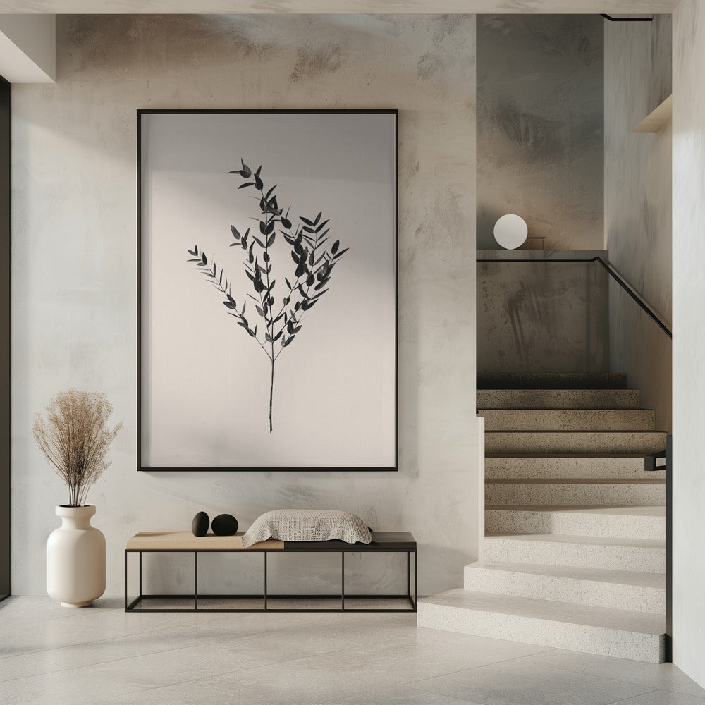 Tintenfarbenes Botanisches Poster