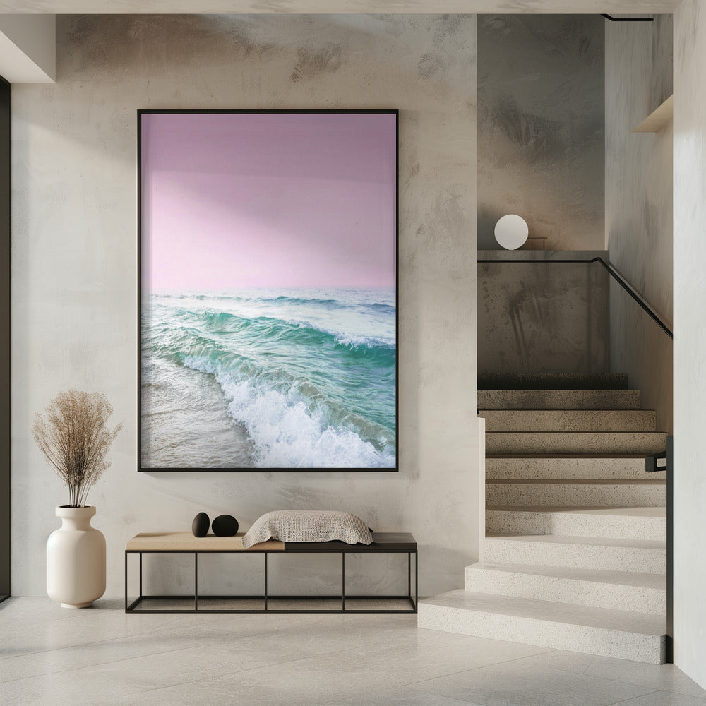Rosa Himmel Strand | Poster
