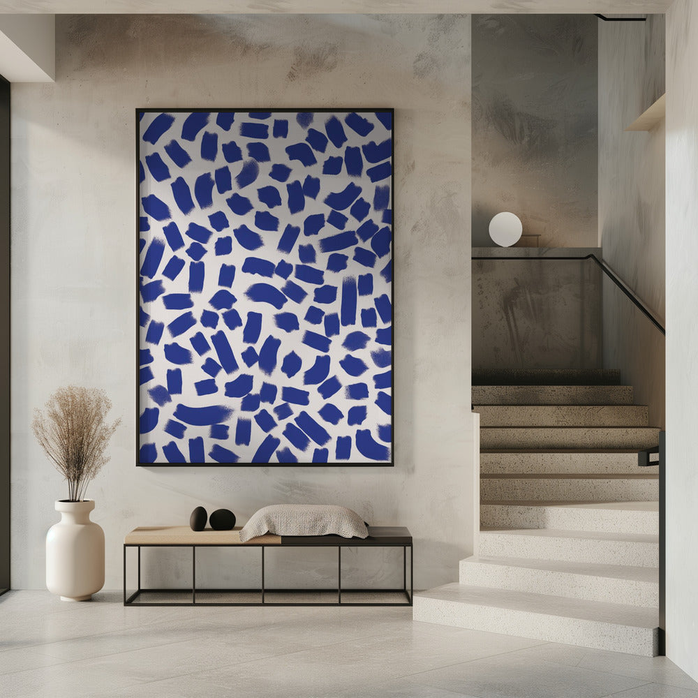 Indigo-Striche | Poster