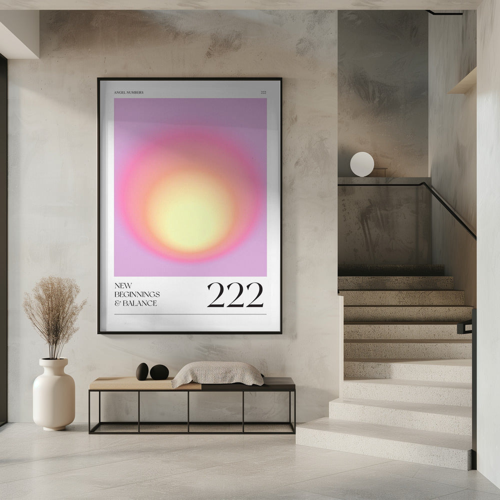 Farbverlauf mit sanften Rosa- und Gelbtönen | Poster