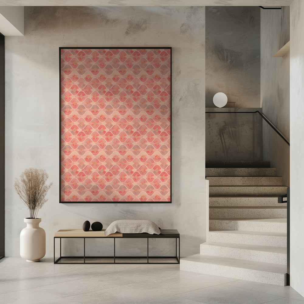 Pfirsichfarbene Wellen | Poster