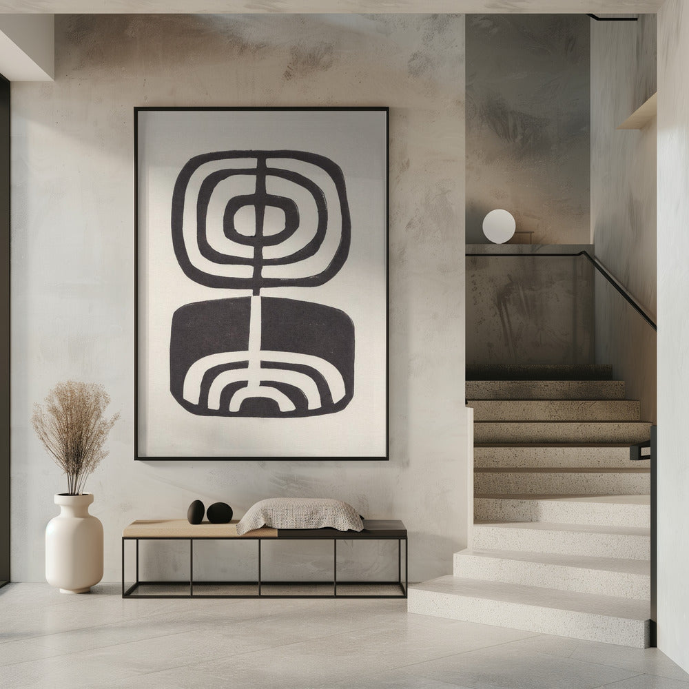 Modern Plant / Lino Print | Poster