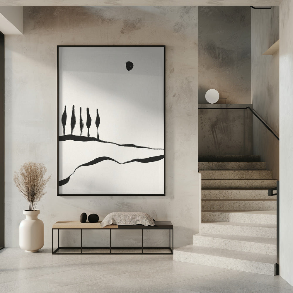 Minimale Linienlandschaft #1 | Poster