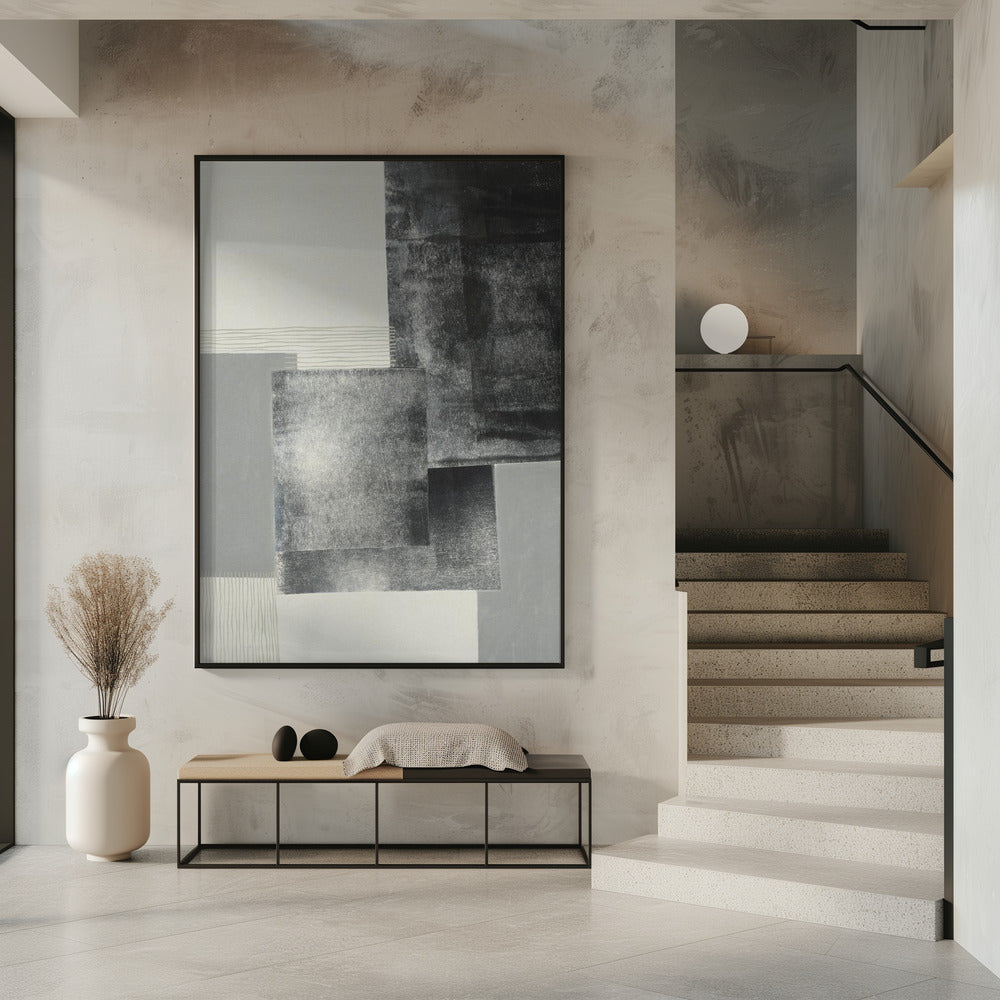 Monochrome Blöcke #1 | Poster