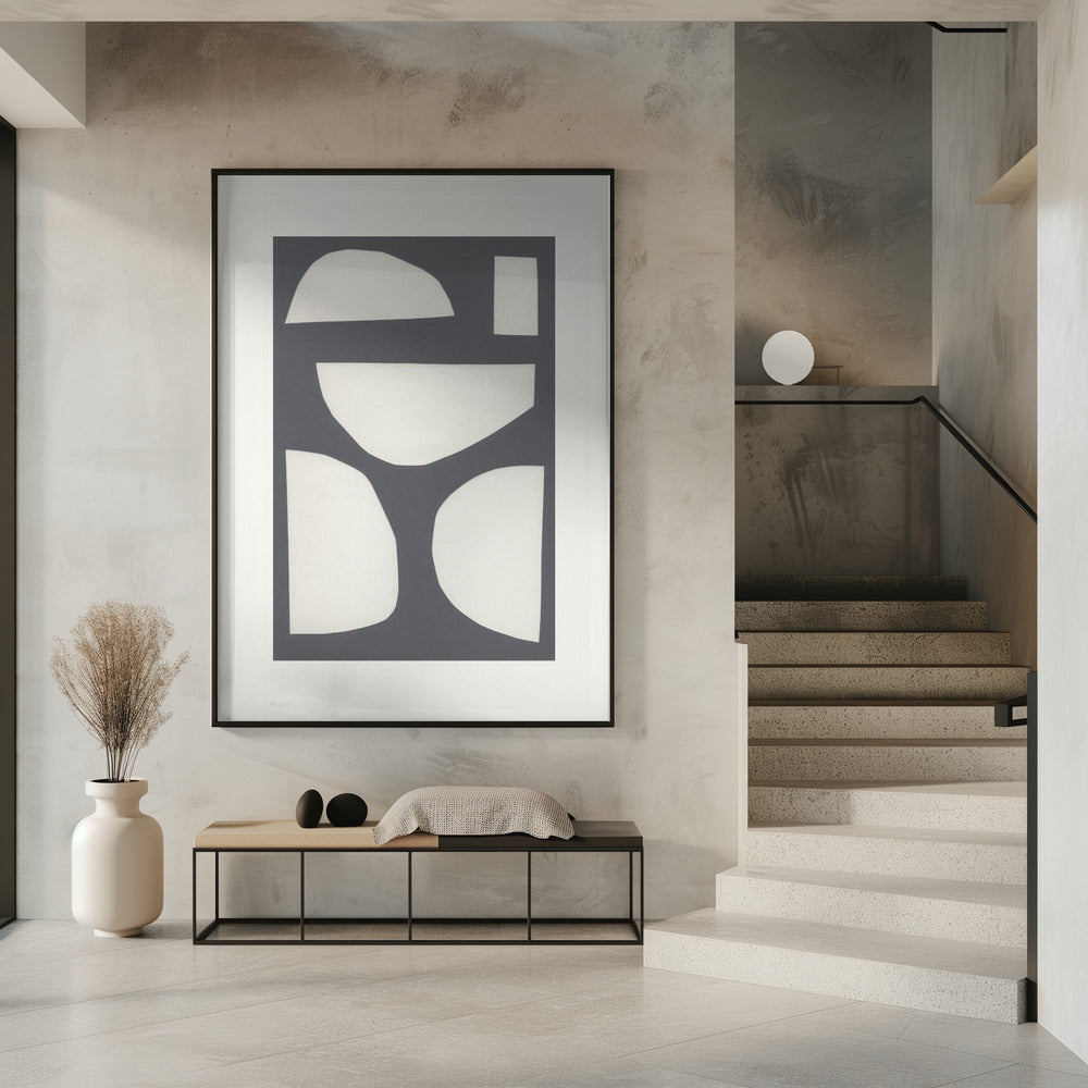 Geometric Shapes In A Monochrome Palette | Poster