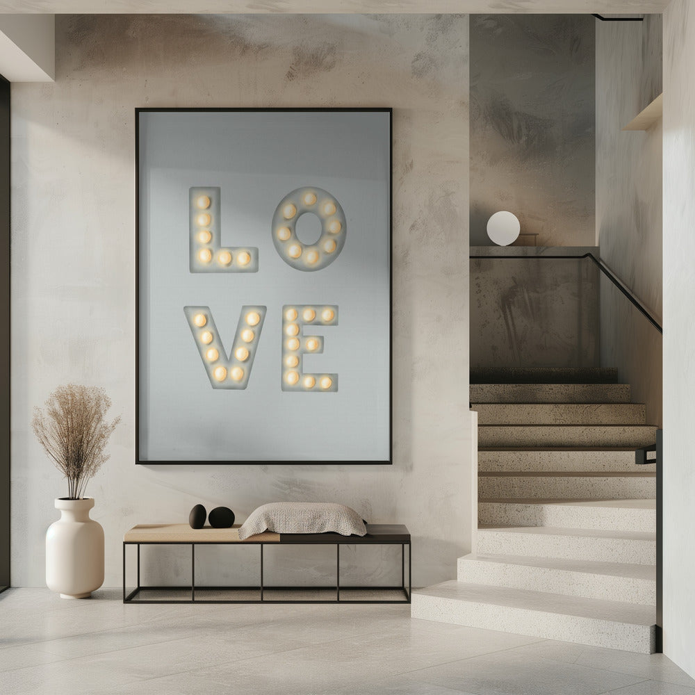 LOVE Leuchtbuchstaben Grün | Poster
