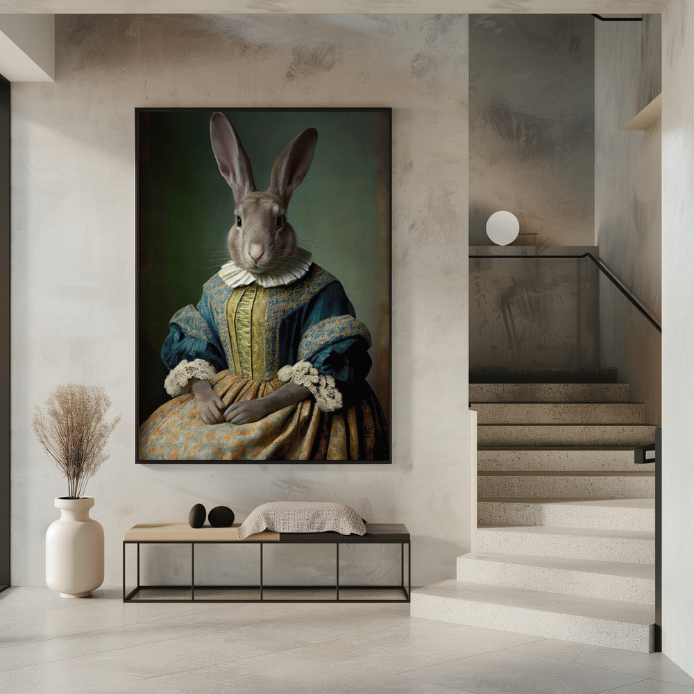 Königliches Hasenporträt | Poster