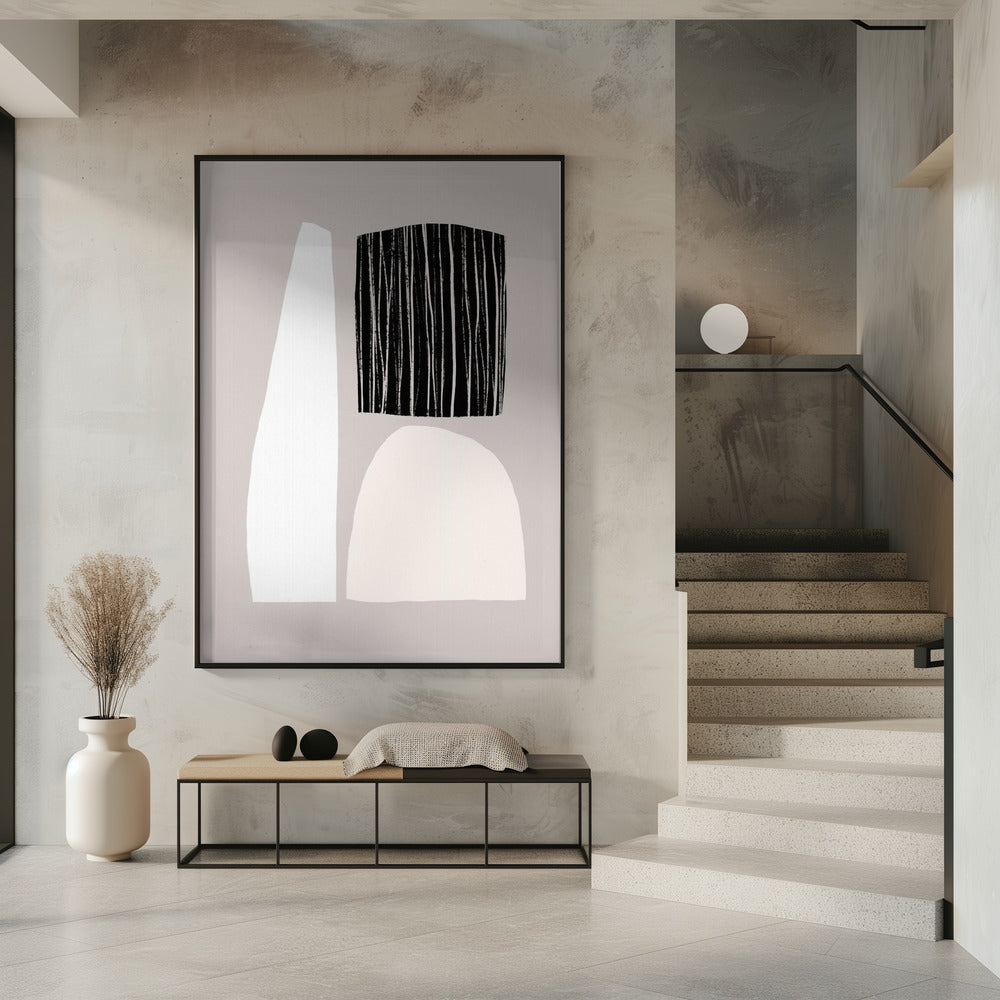Geometrische Formen in neutralen Tönen | Poster