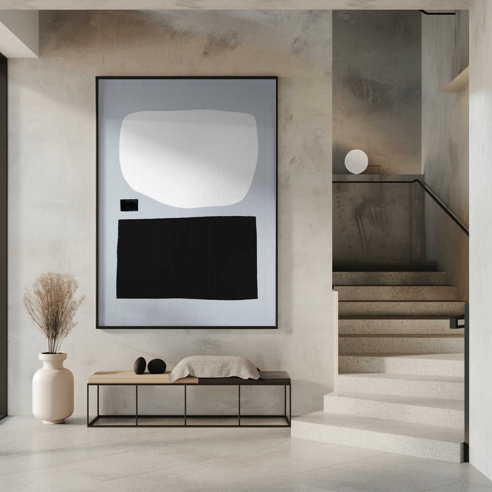 Geometrische Formen in Schwarzweiß | Poster