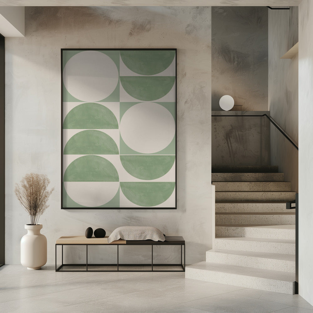 Geometrie in Grün | Poster