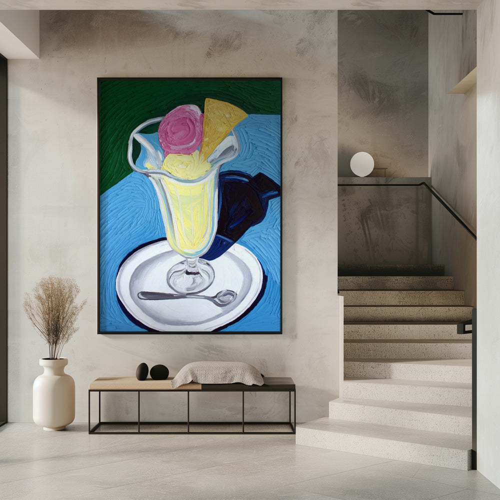 Raspberry and Vanilla Ice Cream | Poster