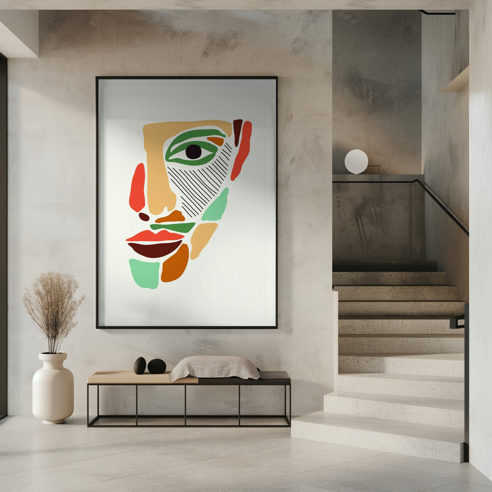 Farbige abstrakte Gesichter #2 | Poster