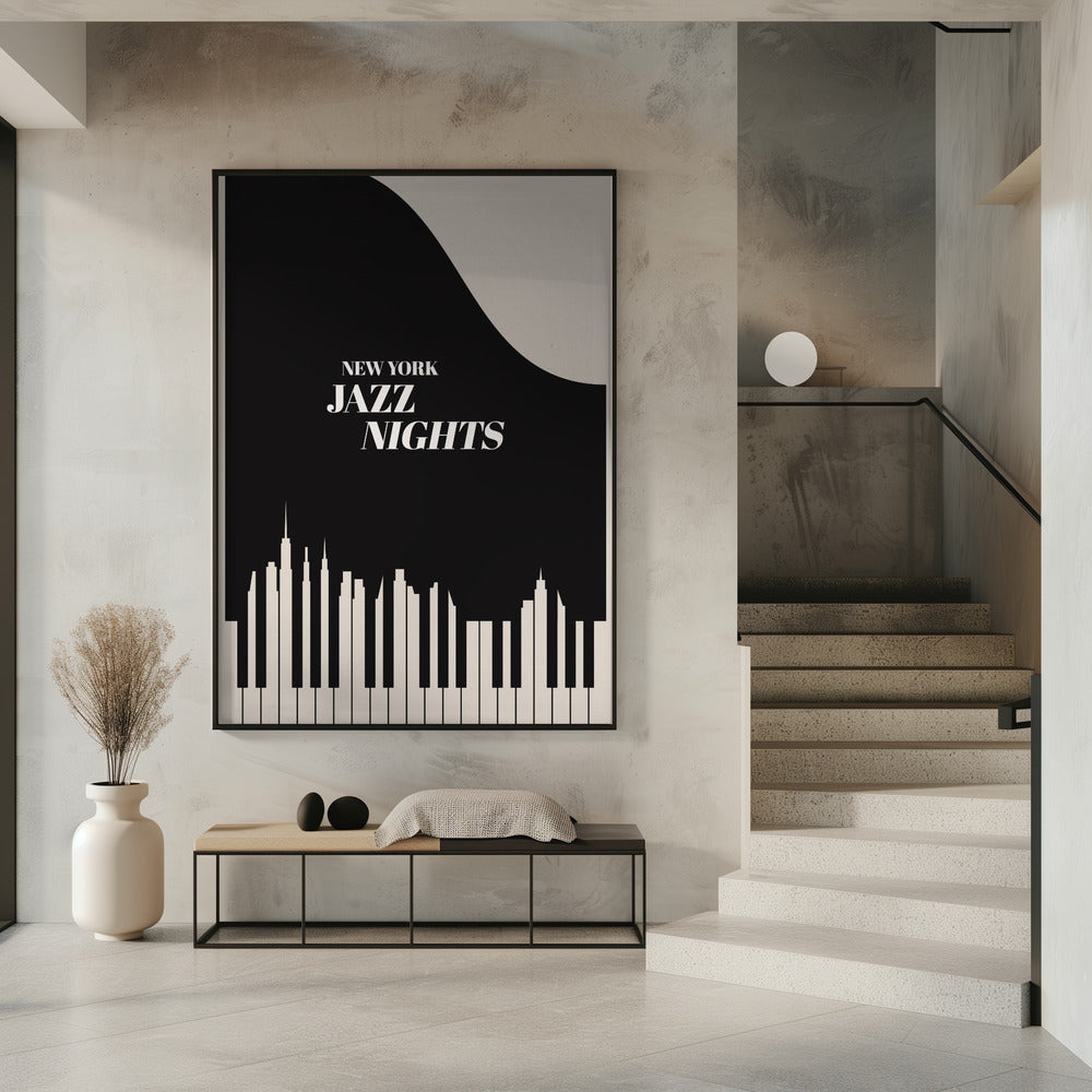 Jazz Nights NYC Schwarz | Poster