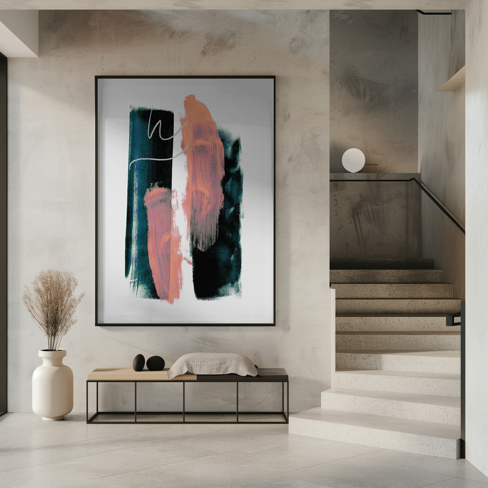 Abstrakte Pinselstriche 3x A1 | Poster
