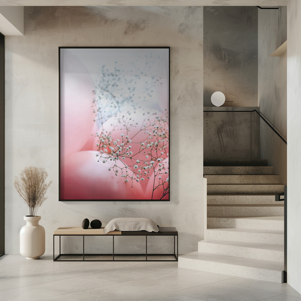 Zarte Ballons mit Blume | Poster