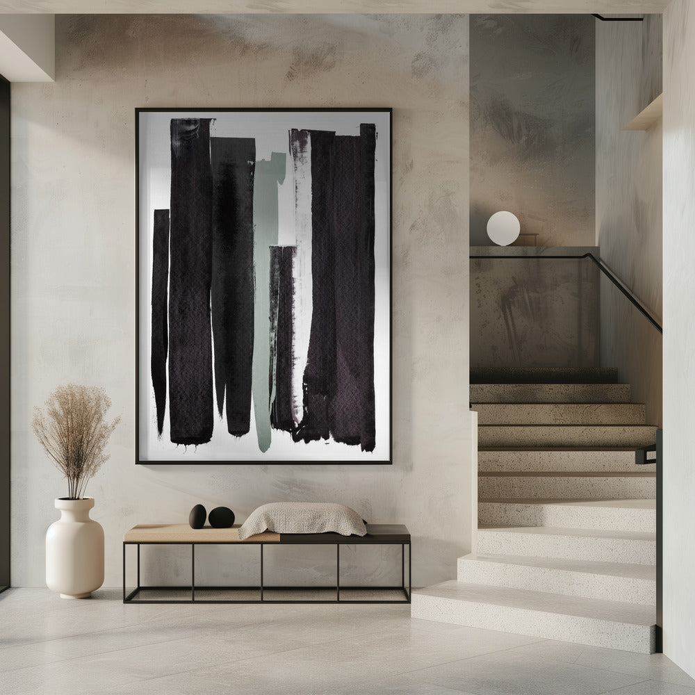 Monochrome Striche | Poster
