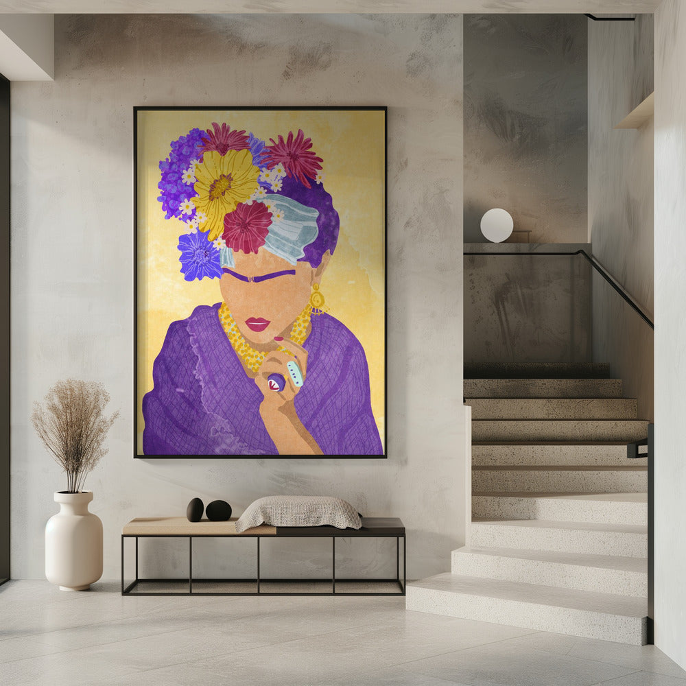 Frida and flowers | Poster