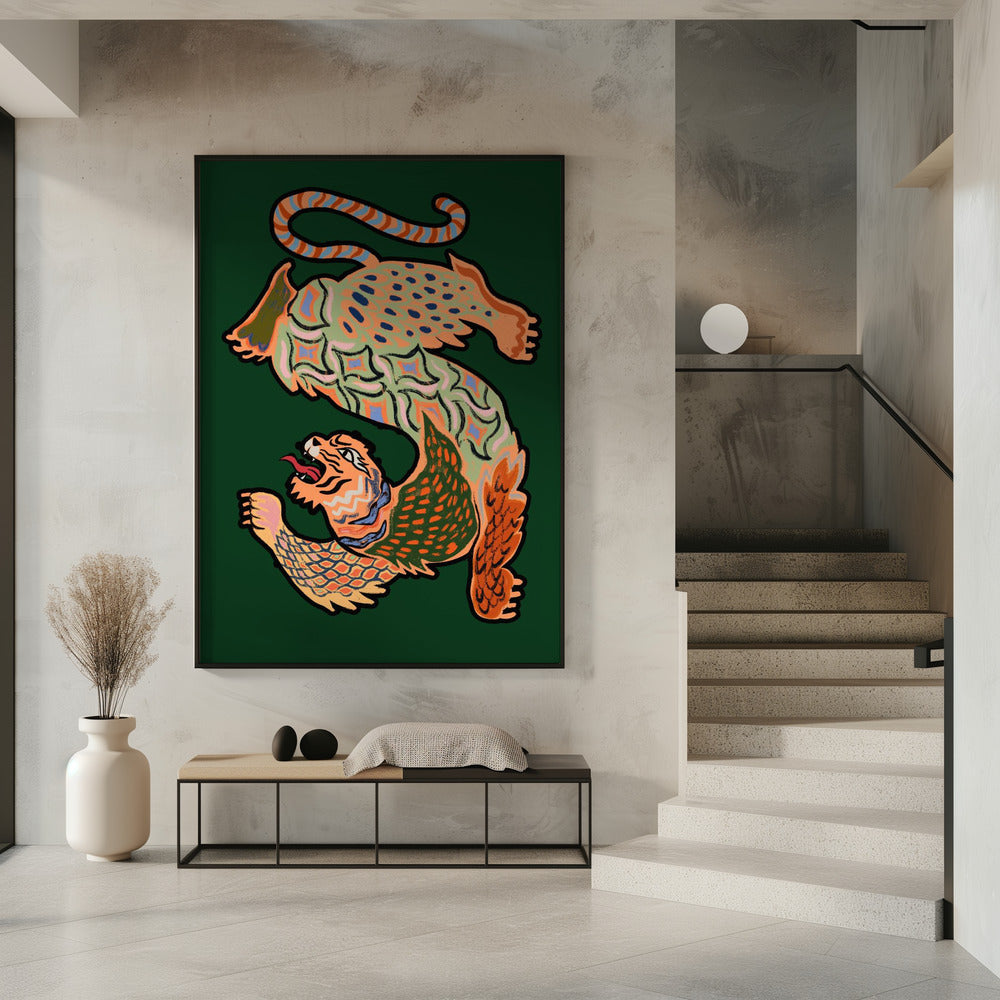 Asiatischer Tiger Grün | Poster