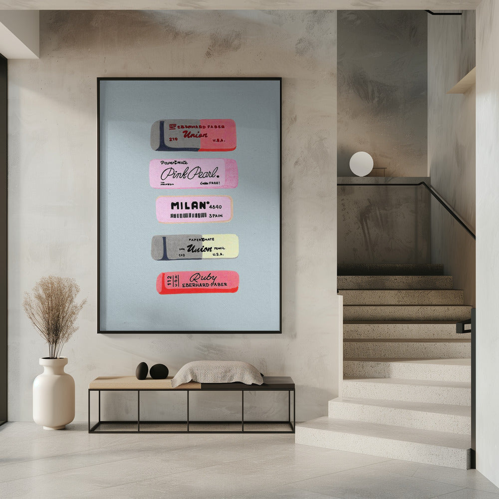 Radiergummis Kunstdruck | Poster