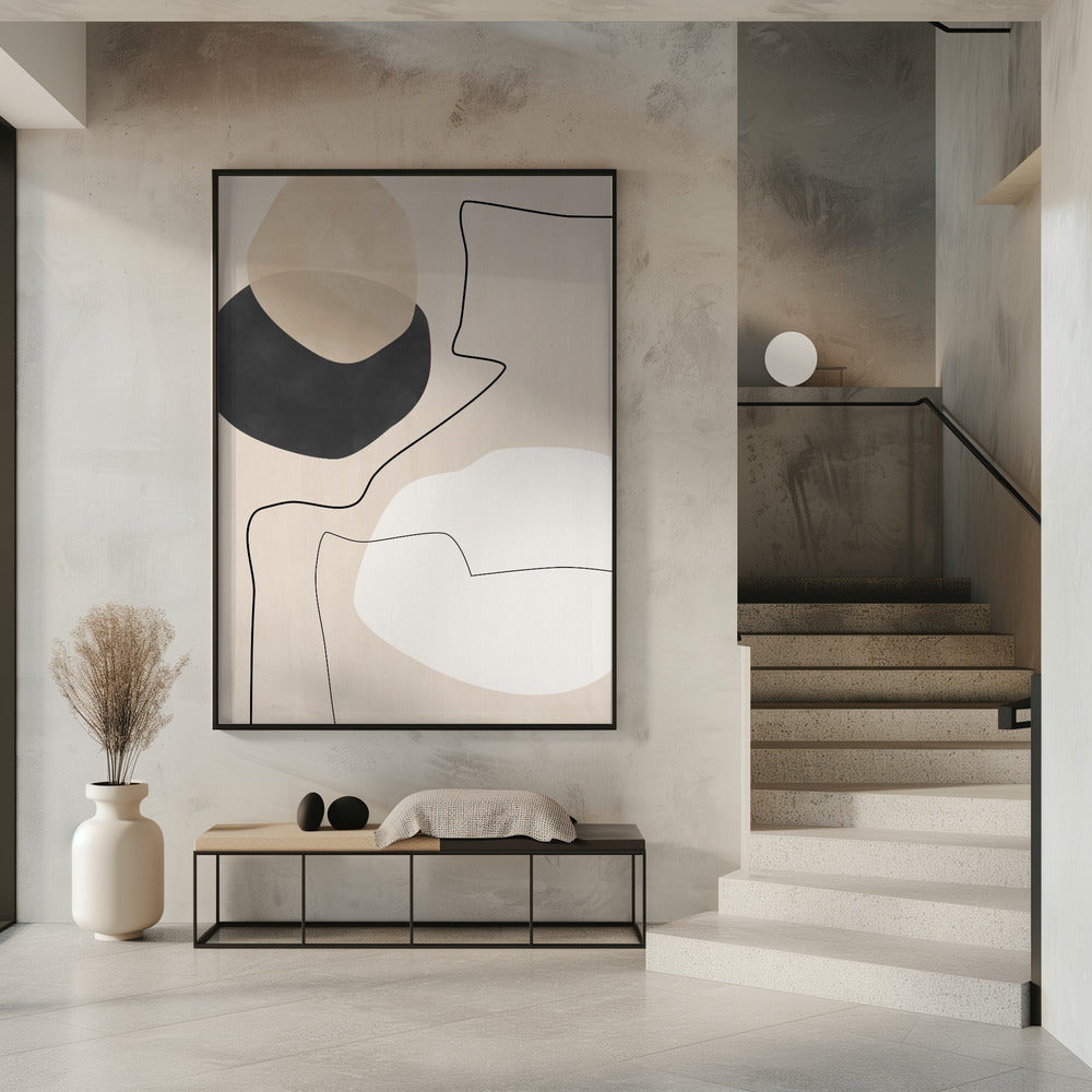 Organic Shapes & Lines Painting | Poster