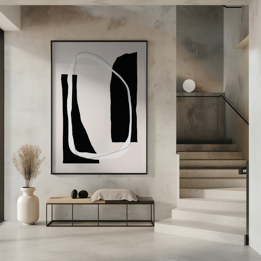 Monochrome geometrische Formen | Poster