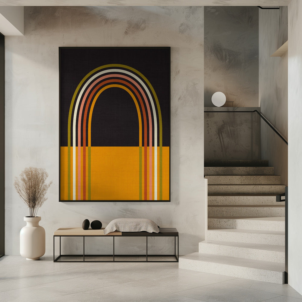 Geo Shapes Herbst 21 Regenbogenbogen | Poster