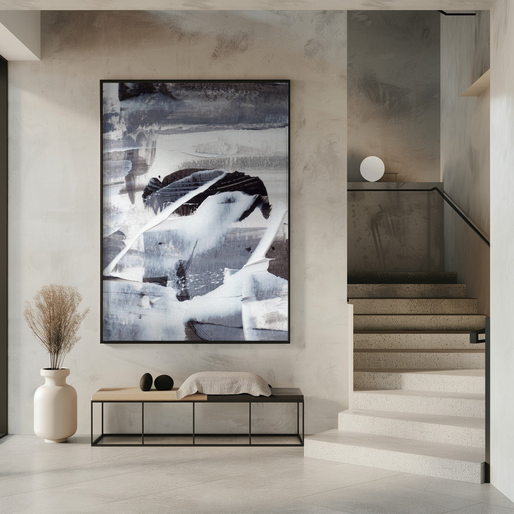 Monochrome Pinselstriche | Poster