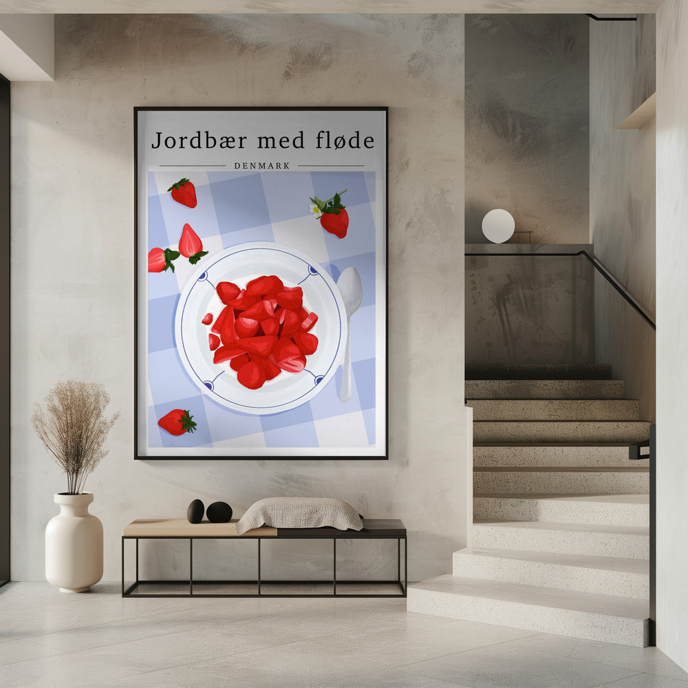 Erdbeere mit Sahne - Dänemark | Poster