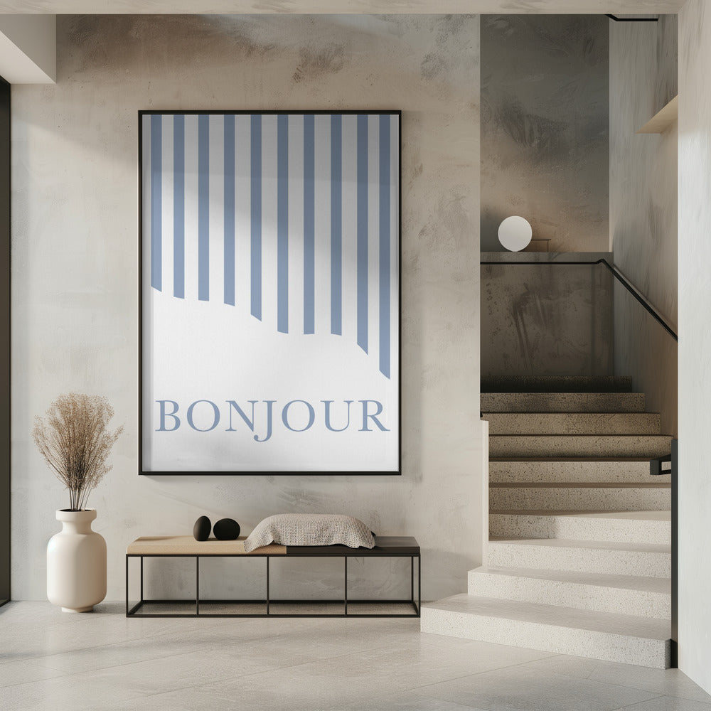 Bonjour Streifen | Poster