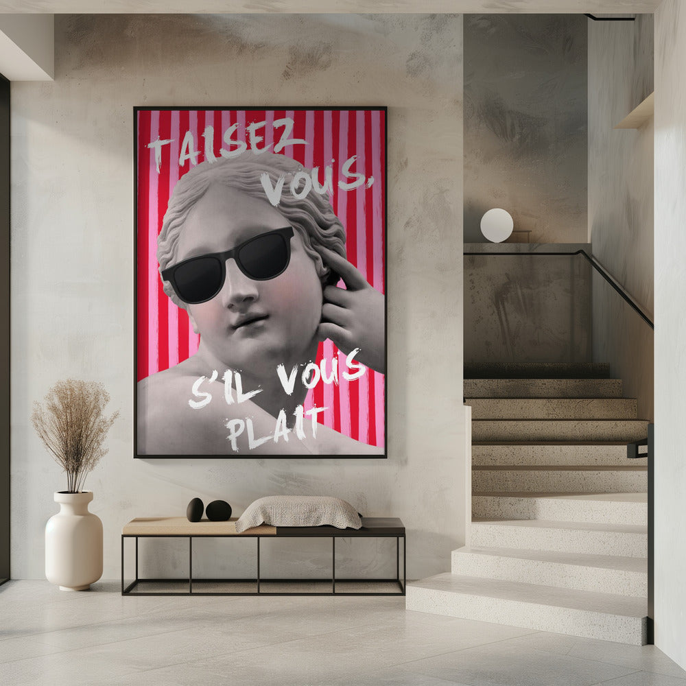 Rosa und rot gestreifte Venus | Poster