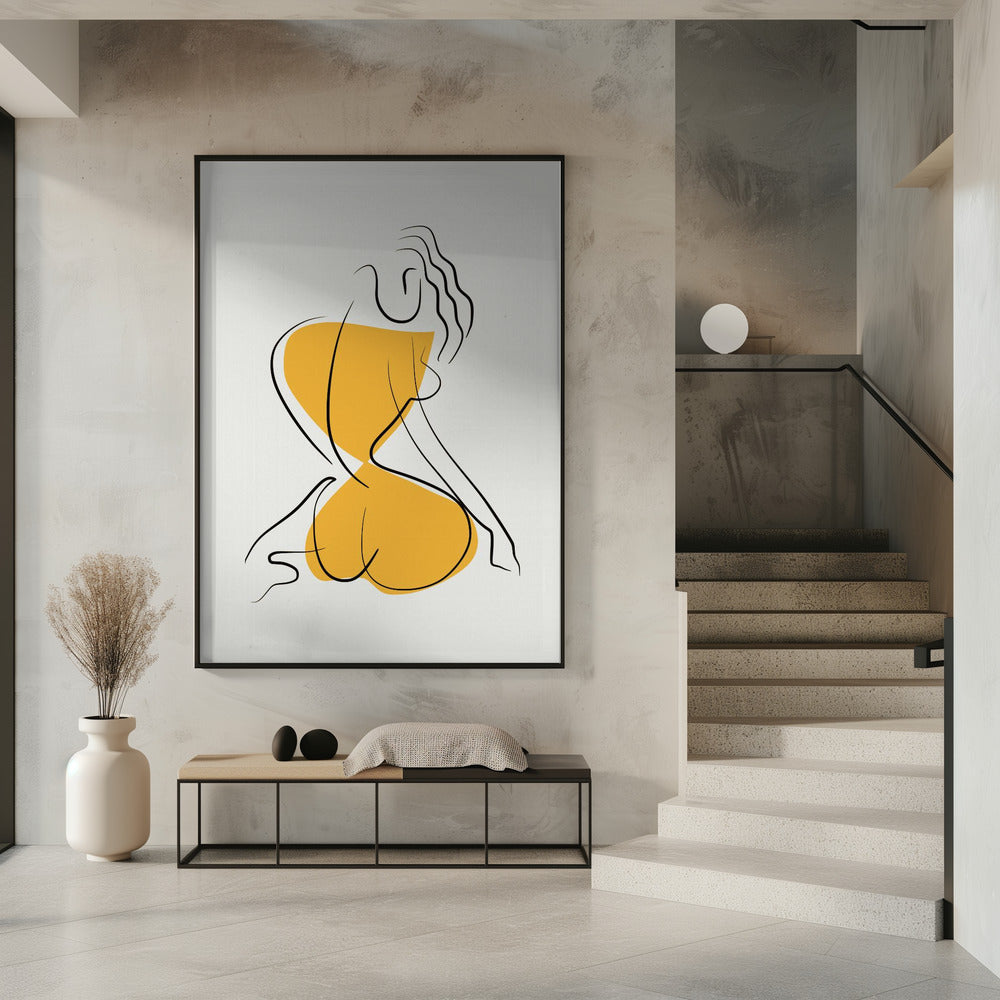 Minimalistisches Line Art Akt Poster