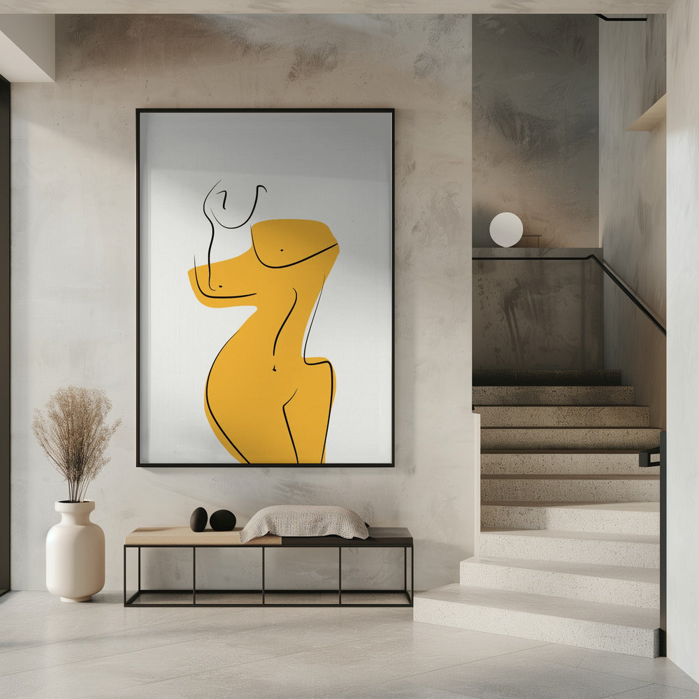Elegante weibliche Aktsilhouette | Poster
