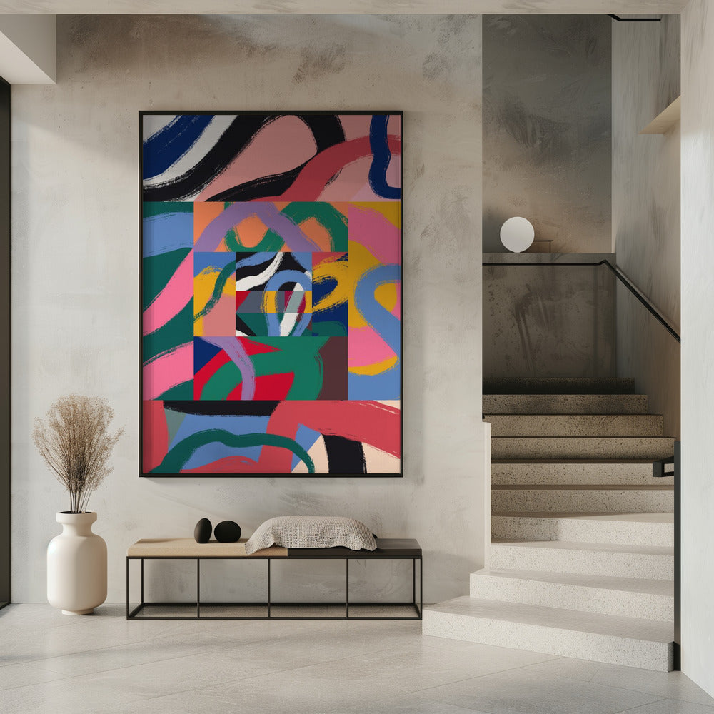 Colorful Line Ribbon Abstract | Poster