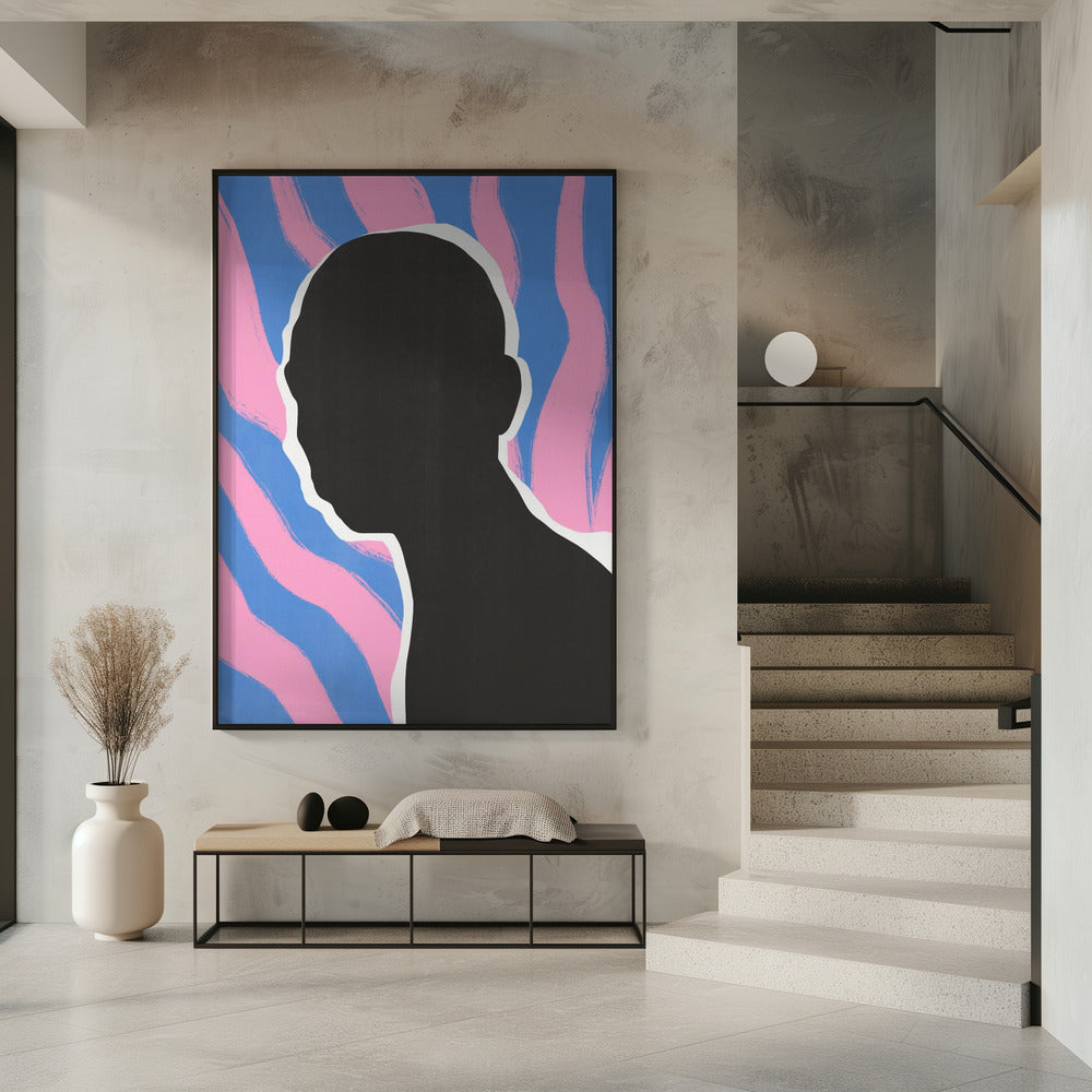 Anonymous Portrait In Stripes | Poster