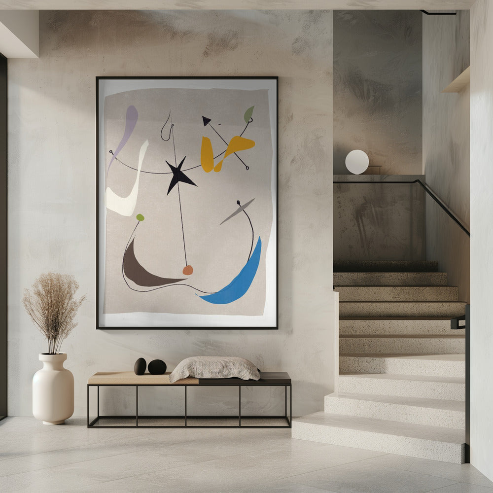 Minimalistische Linien und bunte Formen | Poster