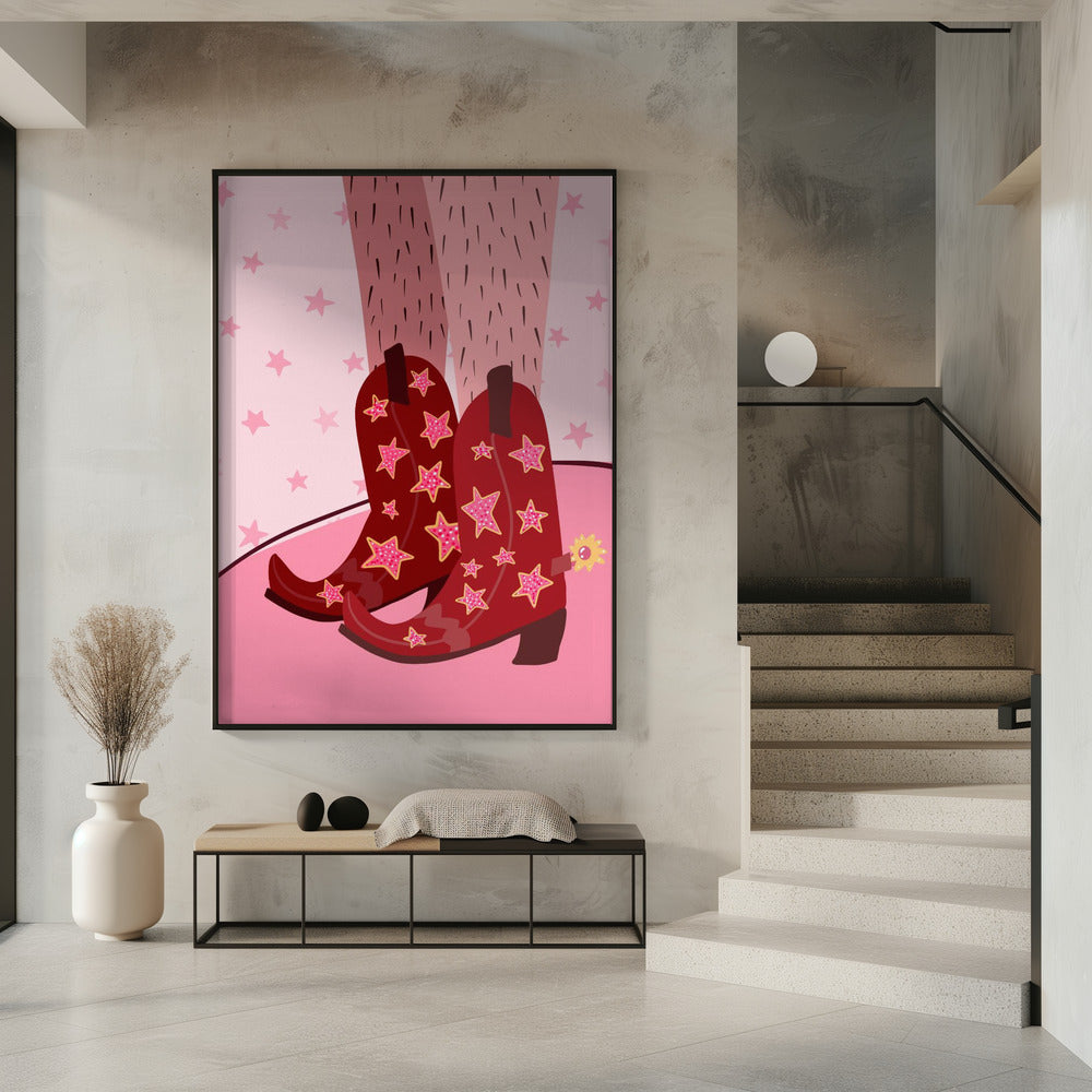 Sternenbeleuchtete Stiefel | Poster