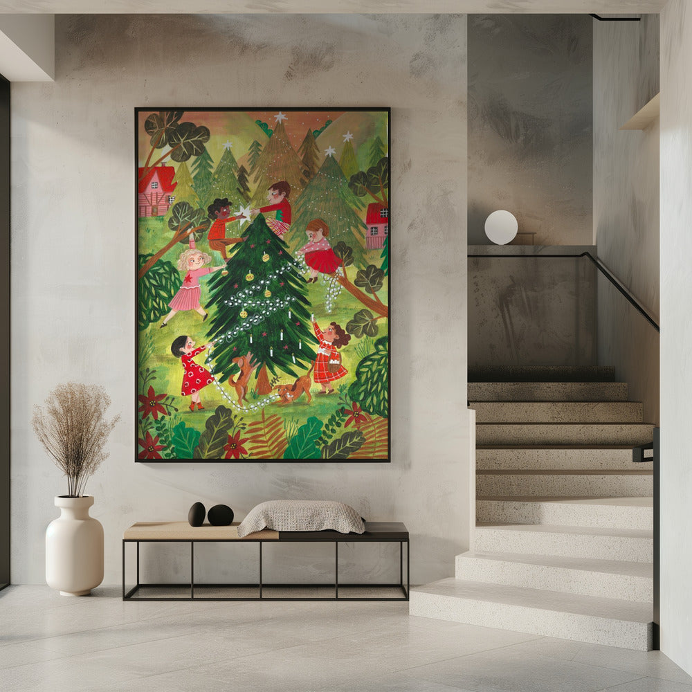 Weihnachtsbaum schmücken | Poster