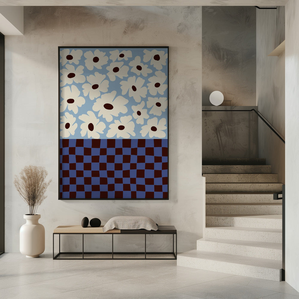 Blumen_Schachbrett | Poster