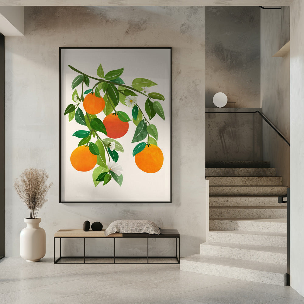 Orangen und Blüten II | Poster