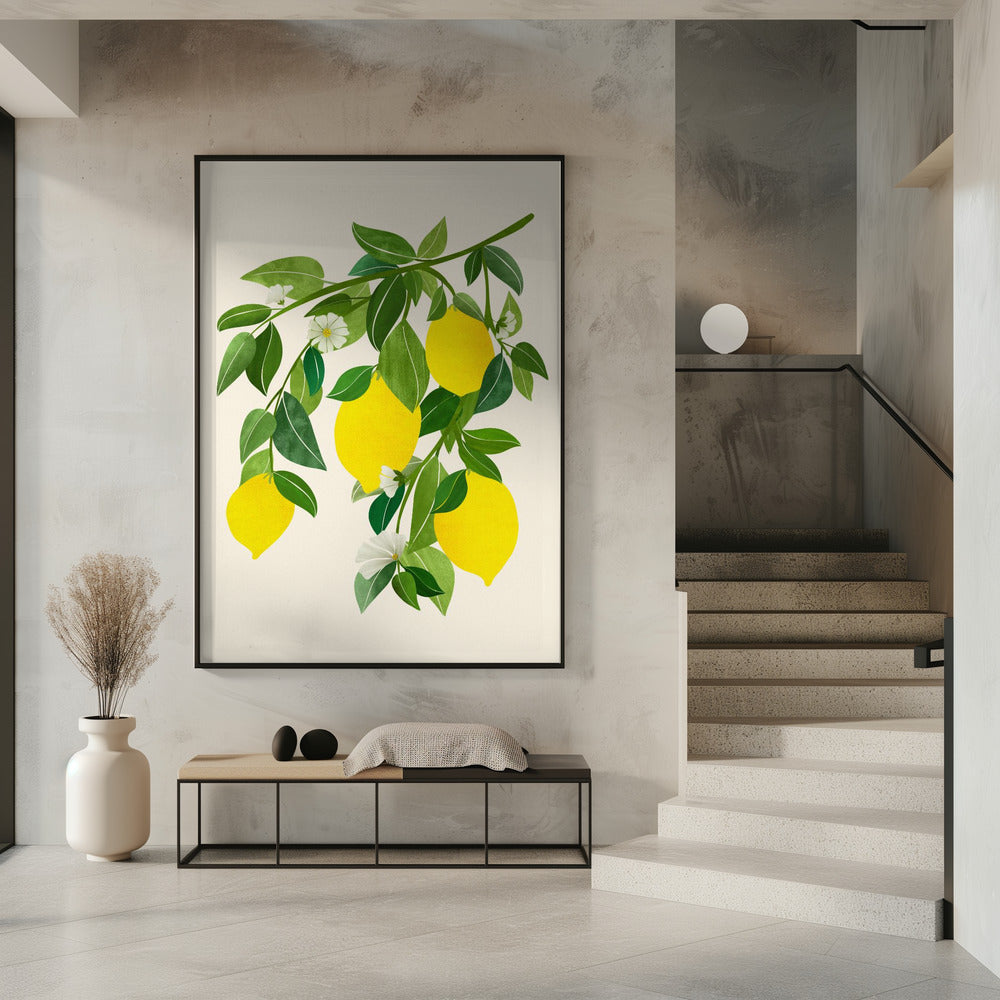 Sonnige Zitronen 4x5 | Poster