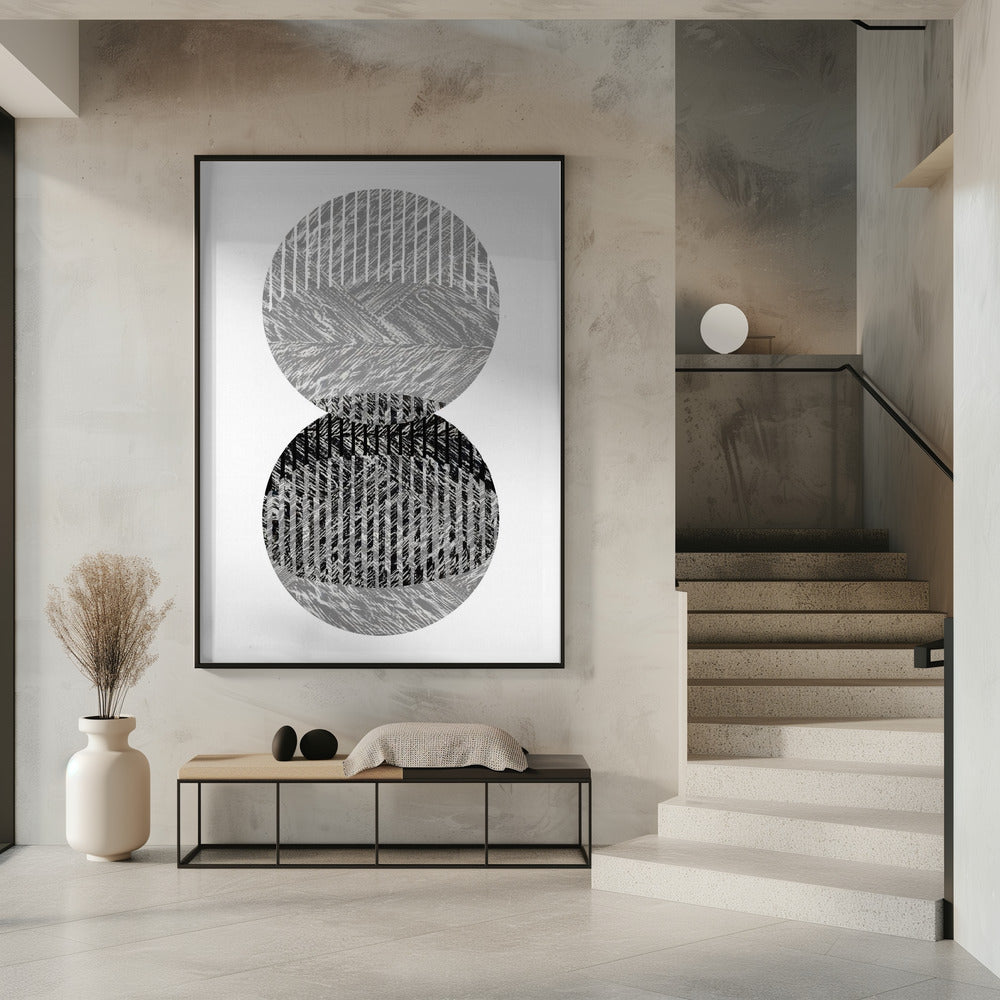 Schwarz-Graue Punkte Bauhaus Nr. 1 | Poster