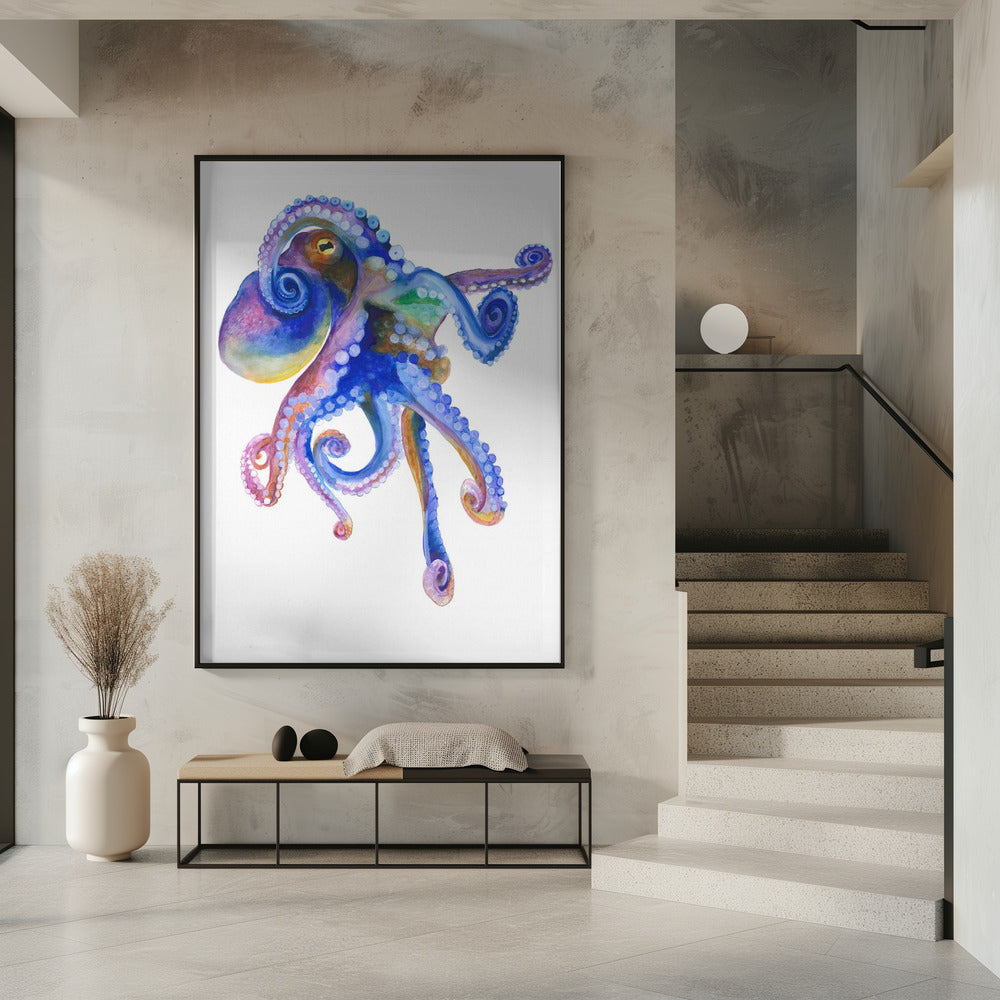 Blue Marine Octopuss | Poster