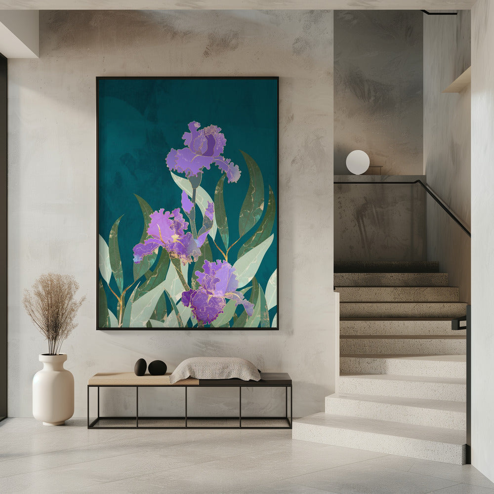 Irisblume Türkis | Poster