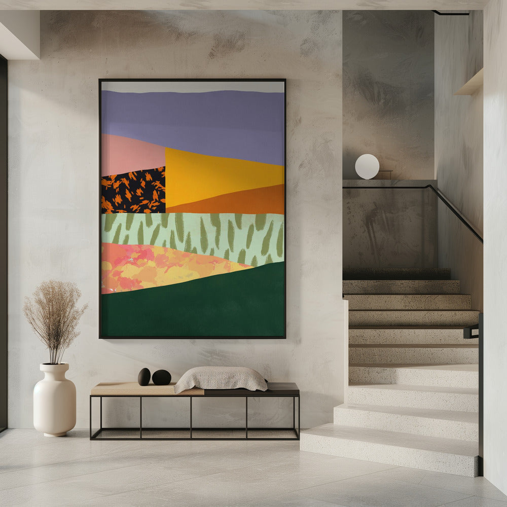 Geometrische Muster mit organischen Formen | Poster