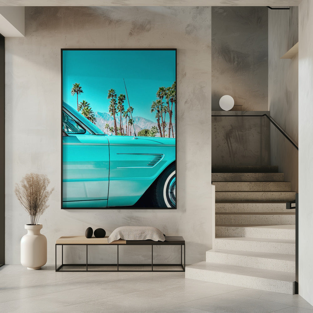 Blaugrüner Donnervogel in Palm Springs | Poster
