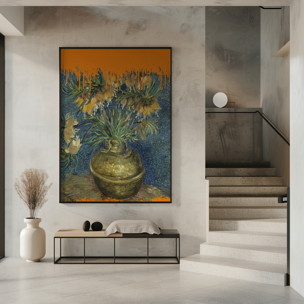 Collage Sonnenblumen und der Spritzer Van Gogh | Poster