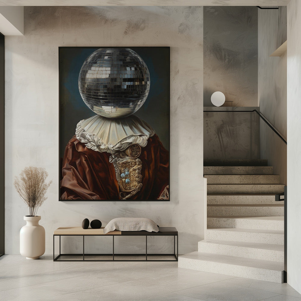 Antique Disco Ball, A Man with Disco head | Poster