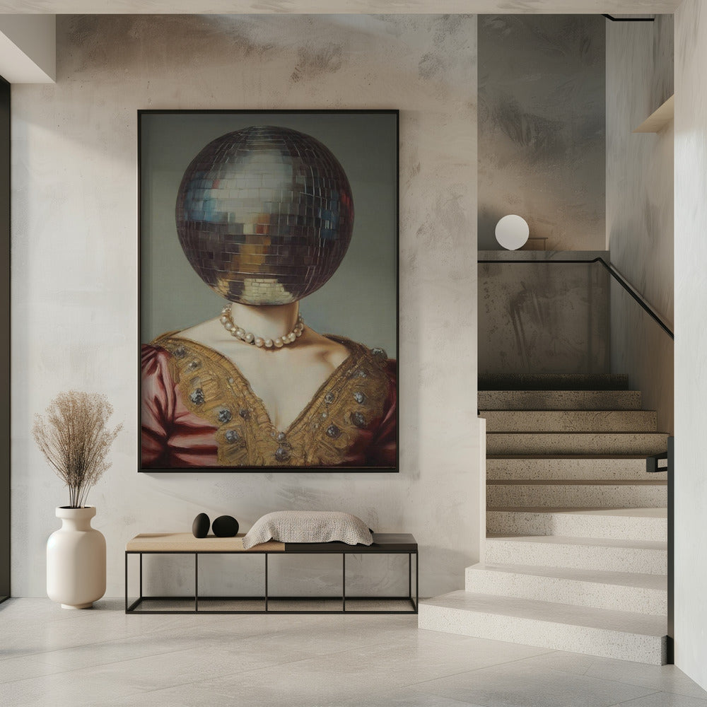 DiscoHead Queen / Veränderte Collage-Kunst | Poster